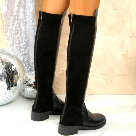 Elegant Black Over-the-Knee Boots Sz 9 - Picture 2 of 11